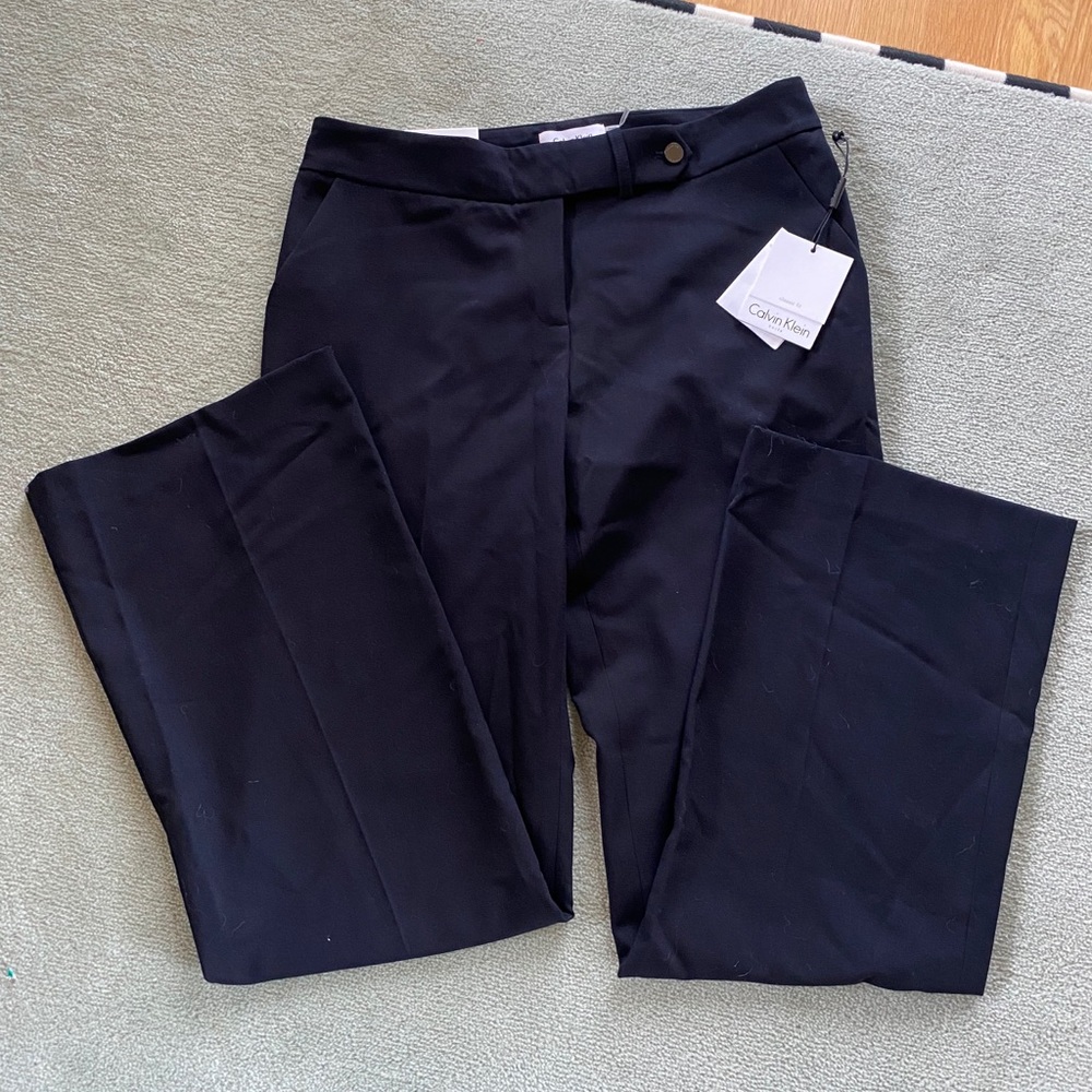 NWT Calvin Klein Classic Fit Navy work dress pants